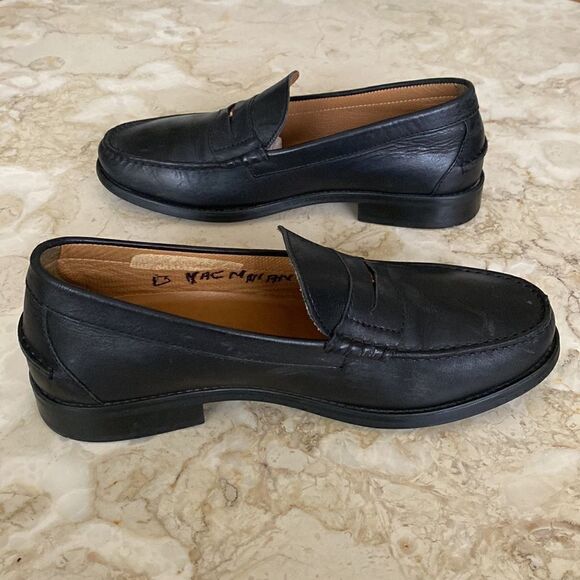 GEOX Respira Black Leather Classic Penny Loafers - Picture 6 of 12